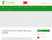 Tablet Screenshot of clwydianbowls.com